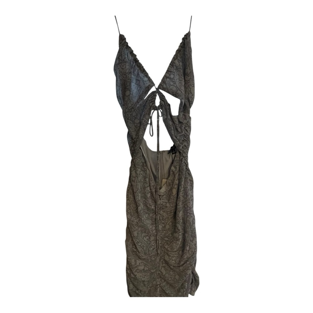 Cotton Candy Silver Ruched Slip Dress